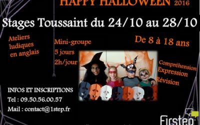 Inscrivez vos enfants aux stages d&rsquo;anglais pour les vacances de la Toussaint